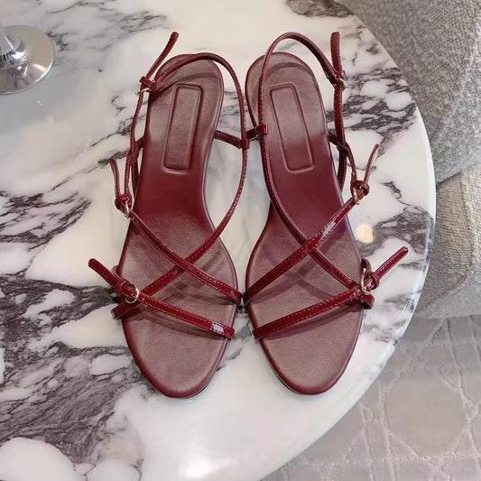 Open-Toe Kitten Heel Slingbacks