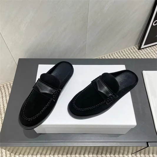 Suede Slip-On Mules