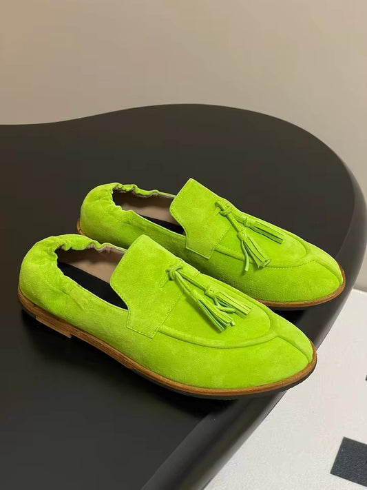 Suede Tassel Loafers