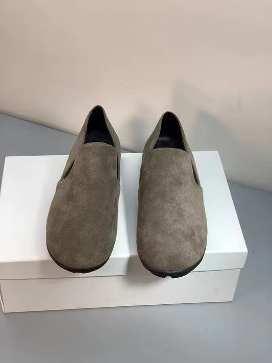 Handmade Suede Slip-On Loafers